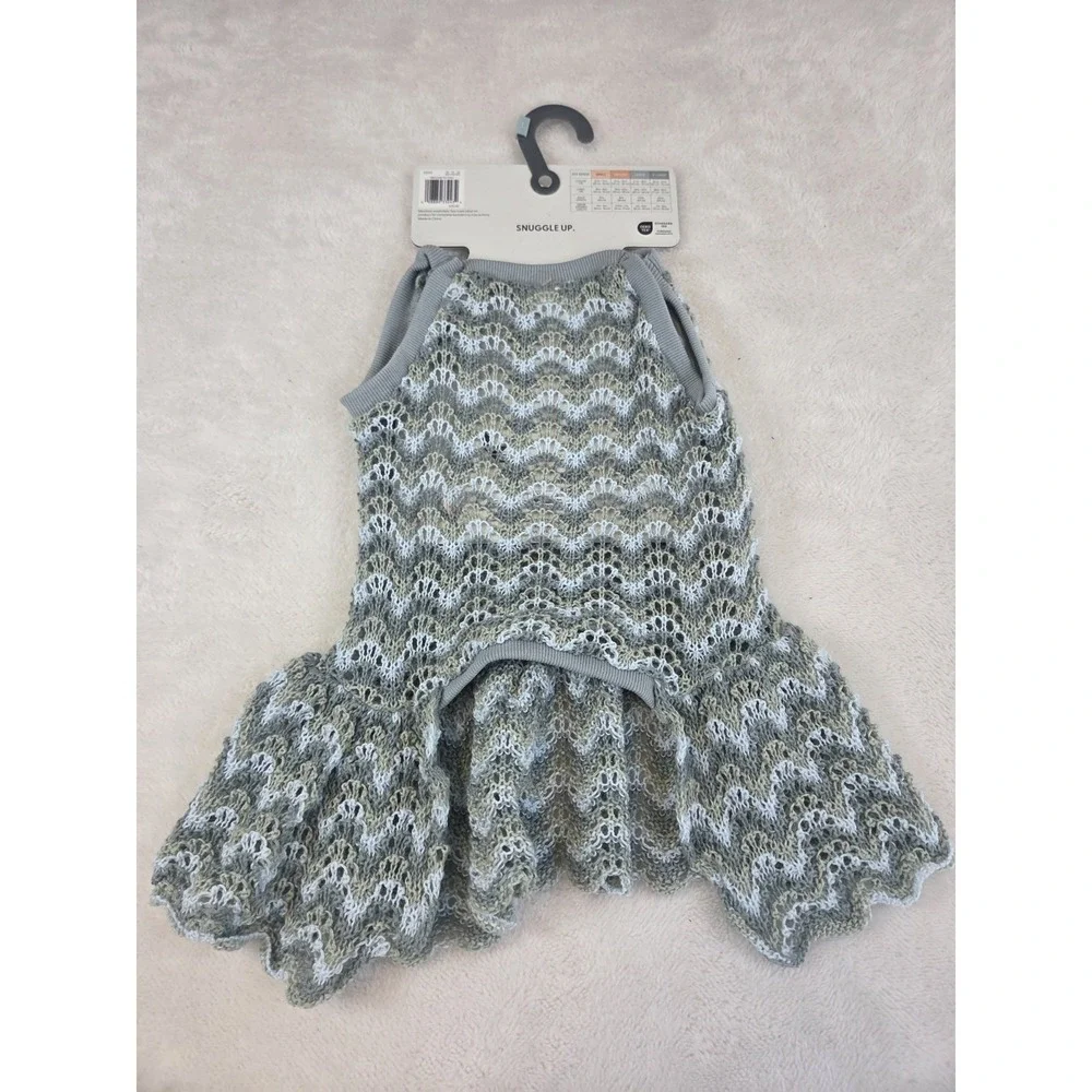 Koolaburra by Ugg Dog Crochet Look Dress Green Blue Size L Mila - NEW Spring